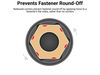 Tekton 3/8 Inch Semi-Deep 6 Point Impact Sockets, Rail, 1/4-1 Inch, 15 Pieces, small image number 5