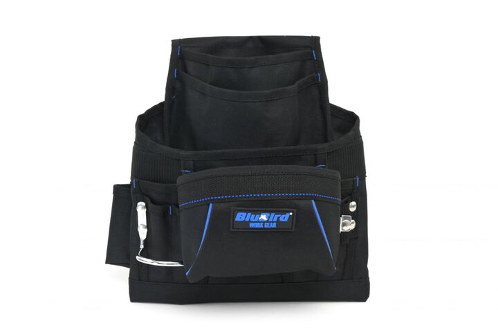 BluBird Work Gear Black Polyester Tool Pouch, 11 pockets
