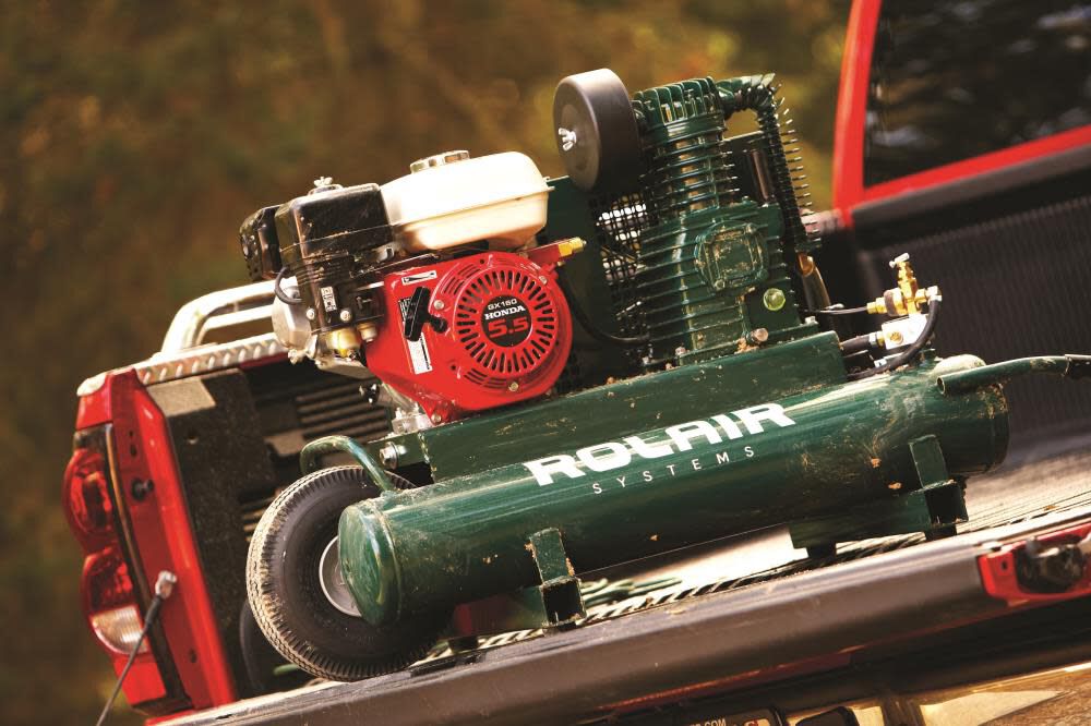 Rolair 6.5 HP Honda 13.8 CFM@90PSI 9 Gall Twin Tank Compressor, large image number 4