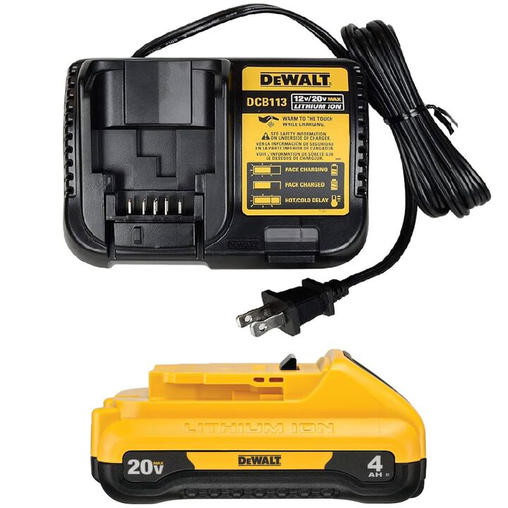 DEWALT 20V MAX Compact 4Ah Battery Starter Kit