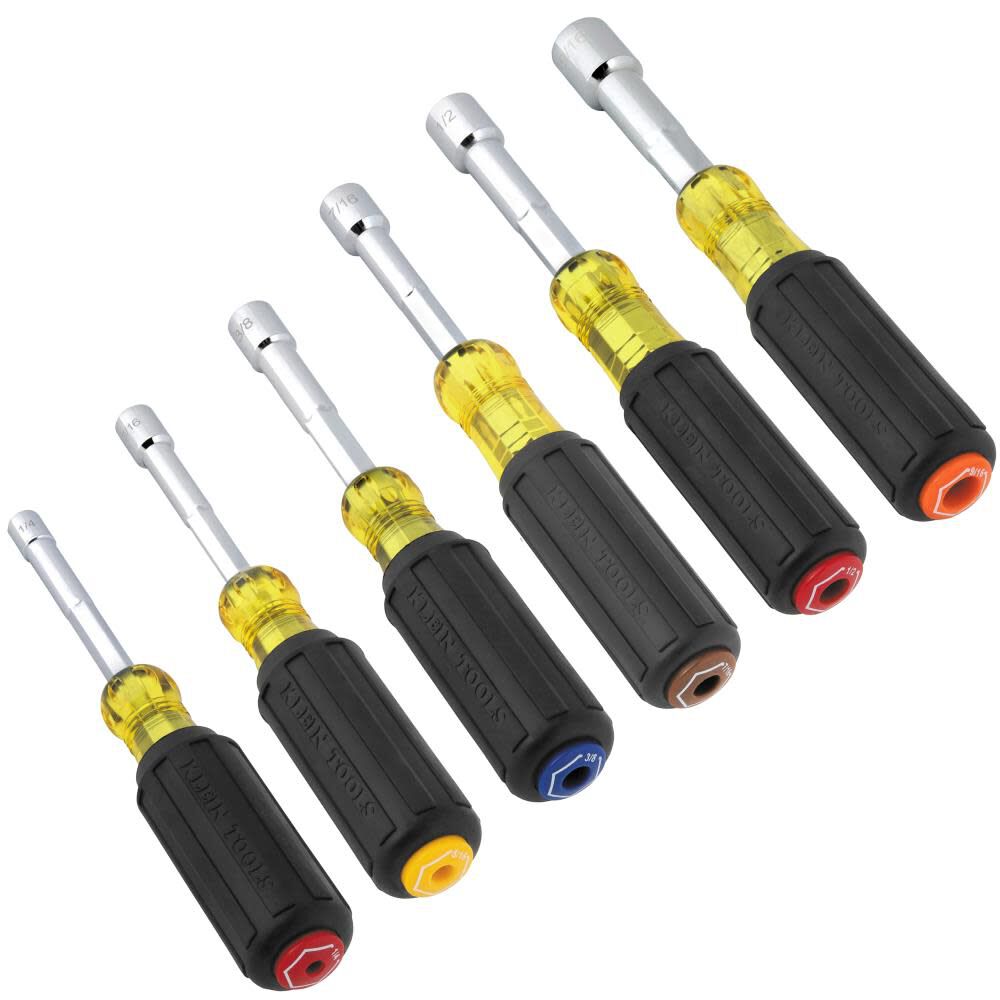 Klein Tools Color-Coded Hollow-Shaft Heavy-Duty Nut Driver Set, 6 Pieces, large image number 1
