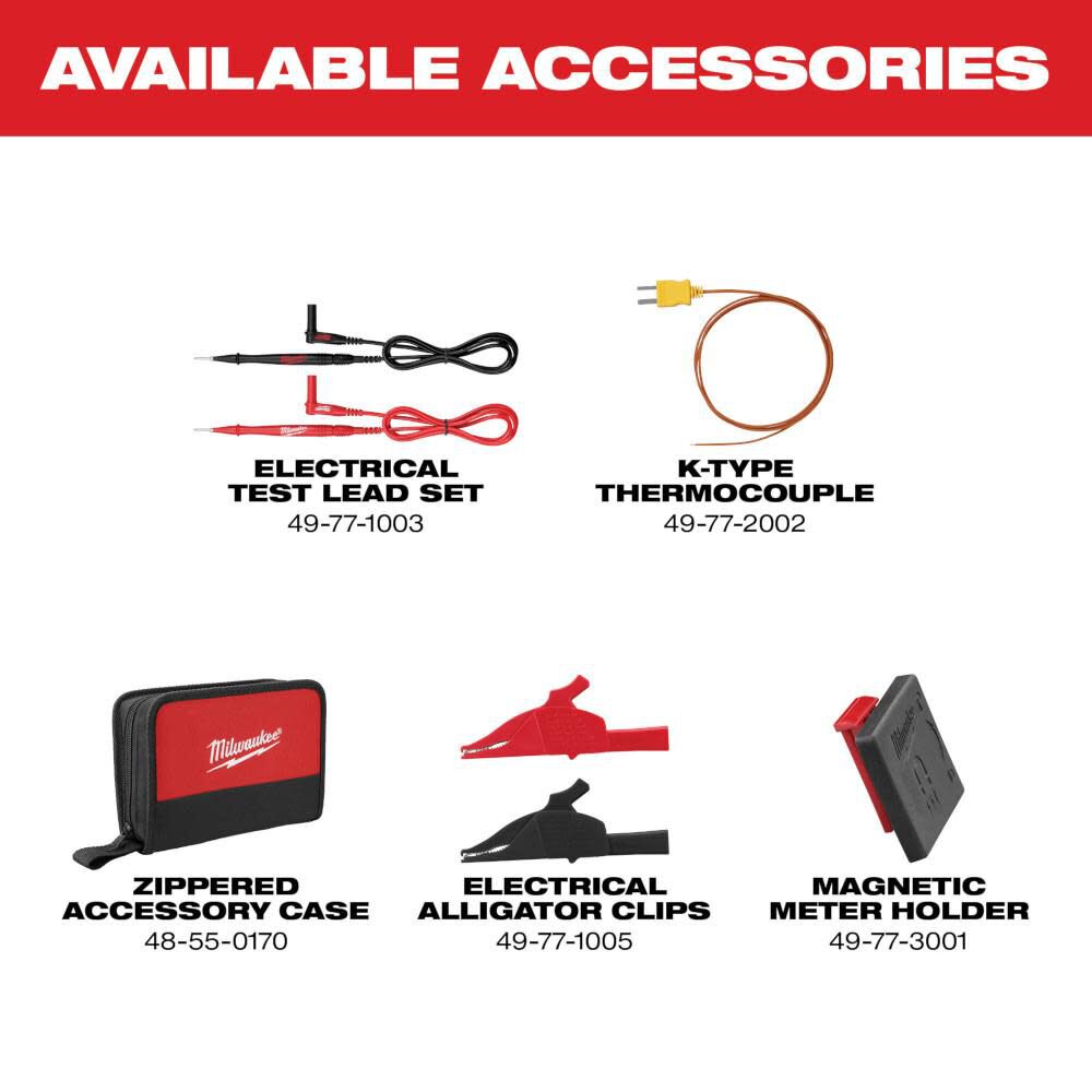 Milwaukee Electrical Multimeter Combo Kit, large image number 9