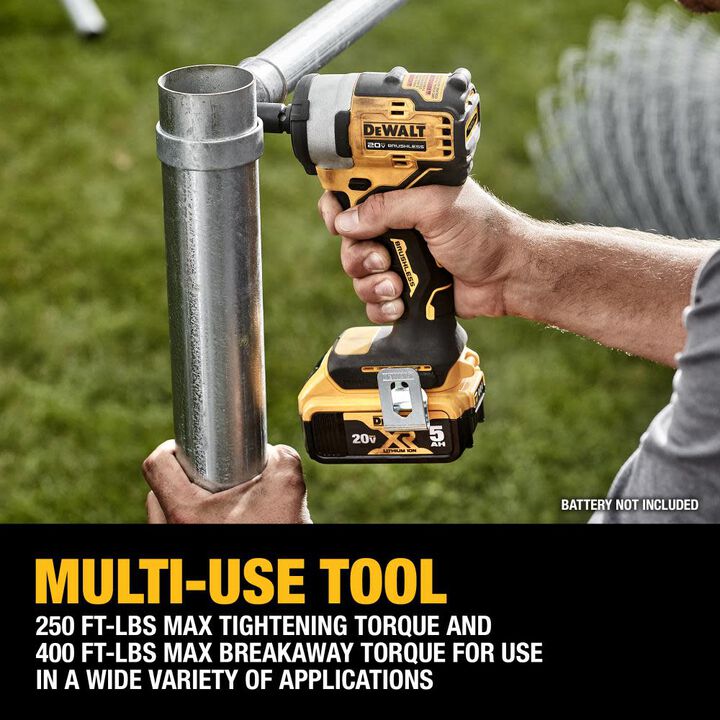 DEWALT 20V MAX 3/8 inch Impact Wrench with Hog Ring (Bare Tool) and Protective Boot, large image number 6