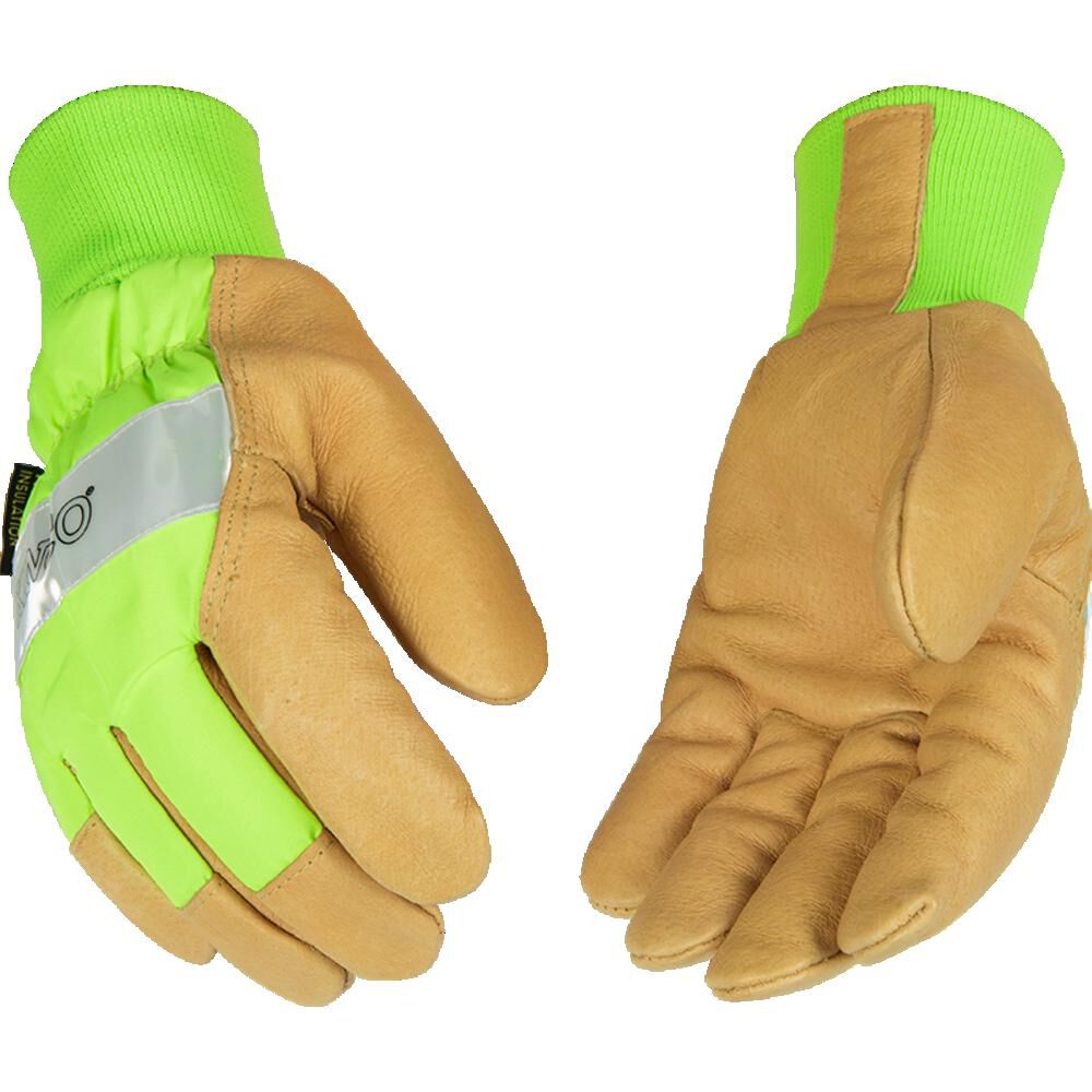 Kinco Hi-Vis Green Grain Pigskin Palm Large, large image number 2