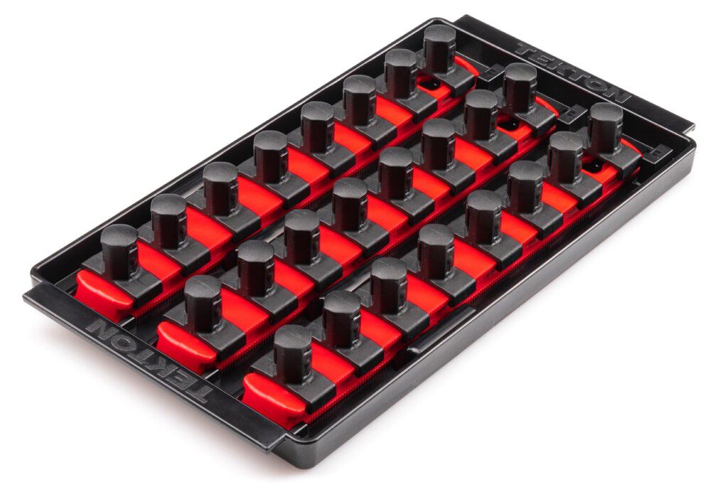 Tekton 24 Slot Universal Socket Organizer for 1/2 Inch Drive Sockets and Bit Sockets, Red, large image number 2