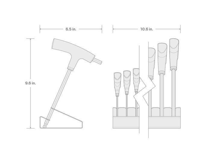 Tekton Ball End Hex T-Handle Key Set with Stand, 10 Piece (2-10 mm), large image number 6