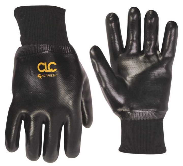 CLC PVC Dip Knit Wrist Gloves - L
