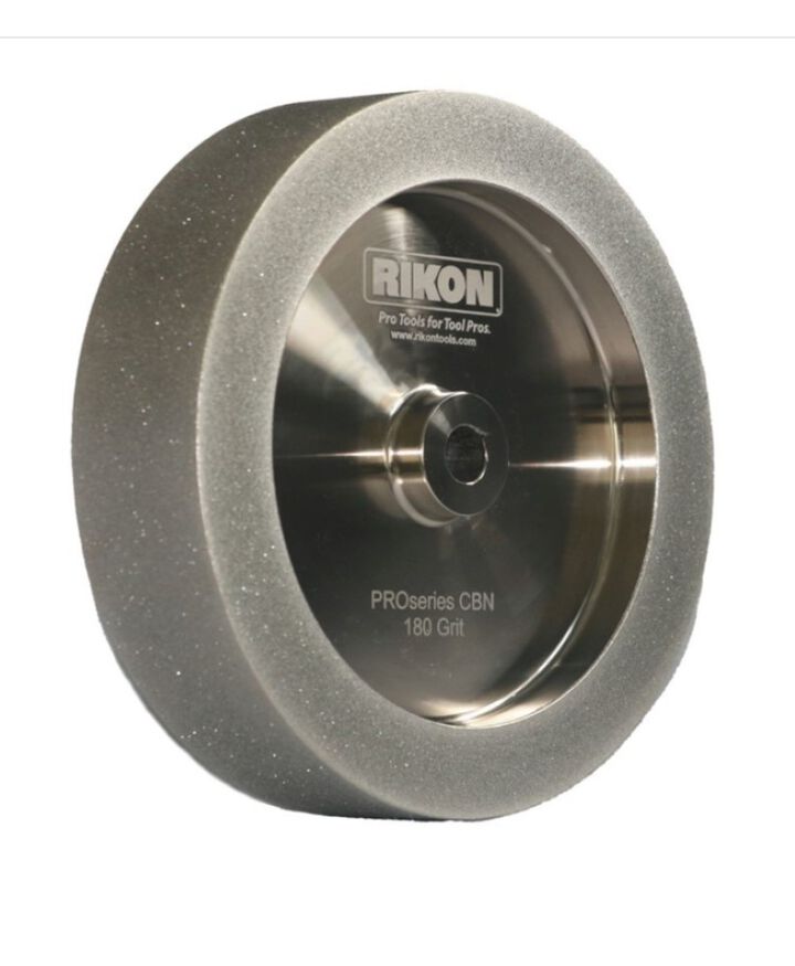 RIKON PRO CBN 8 Inch x 1.5 Inch x 1 Inch Square Edge 350 Grit Sharpening Wheel, 5/8 Inch Arbor