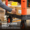 Crescent RAILWORKS 2 Shelf Industrial Utility Cart with 5 Inch Hard Casters, small image number 5