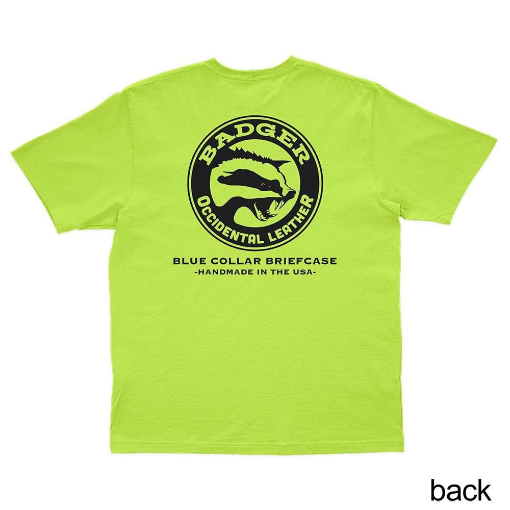 Badger Tool Belts Oversized Cotton T-Shirt, Safety Green, Medium, large image number 2