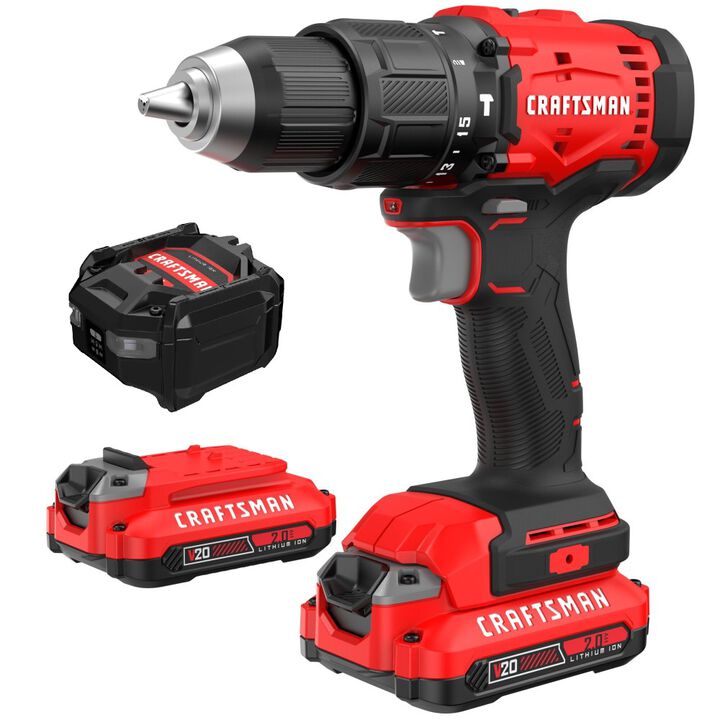 CRAFTSMAN V20 Cordless 1/2 Inch Hammer Drill Kit