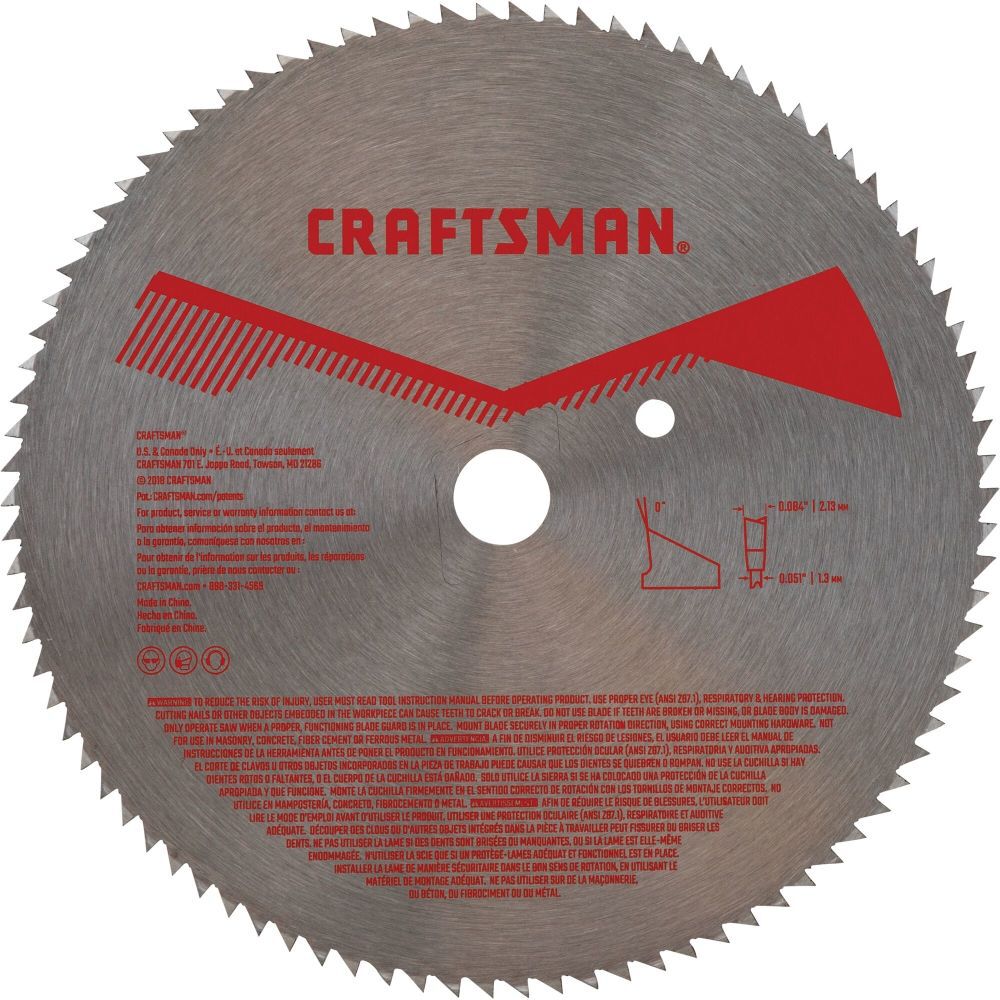CRAFTSMAN 6-1/2 Inch 90T Paneling/Vinyl Siding Circular Saw Blade, large image number 4