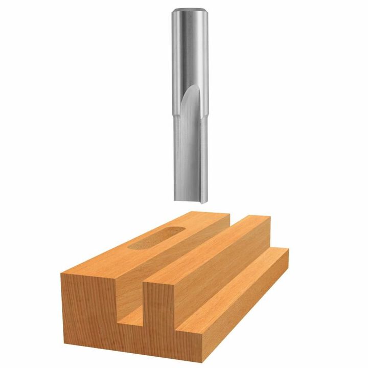 Bosch 1/4 Inch x 1-1/8 Inch High Speed Steel 2-Flute Straight Bit