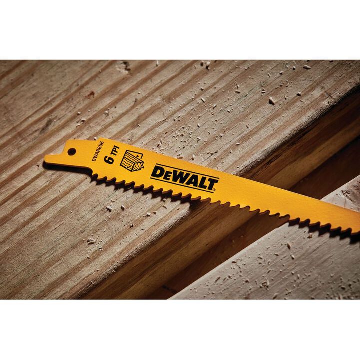 DEWALT 6 Inch 6TPI Bi-Metal Recip Blade -5 Pk, large image number 5