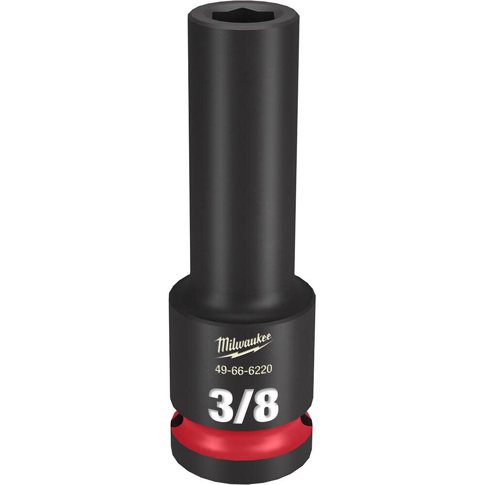 Milwaukee SHOCKWAVE Impact Duty Socket 1/2in Drive 3/8in Deep 6 Point, large image number 1