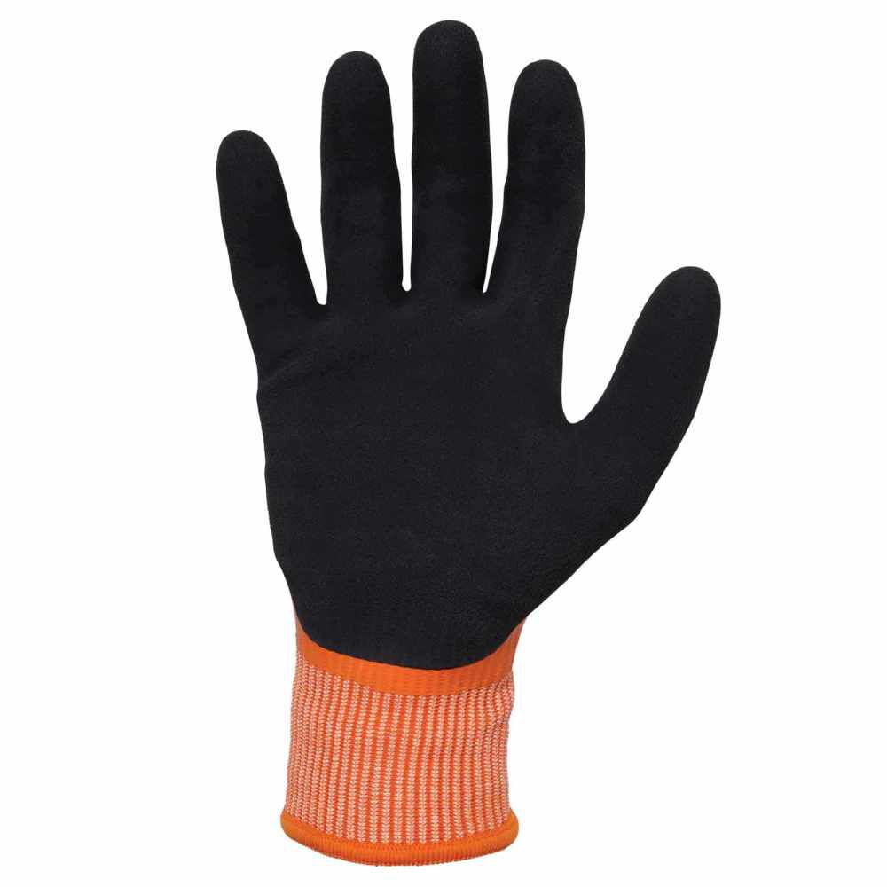 Ergodyne ANSI A5 Coated Waterproof Cut Resistant Gloves, Orange and Black, large image number 10