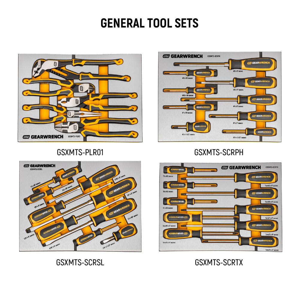 GEARWRENCH 1024 Piece MEGAMOD Master Mechanics Tool Set in Premium Modular Foam Trays with Tool Storage, large image number 9