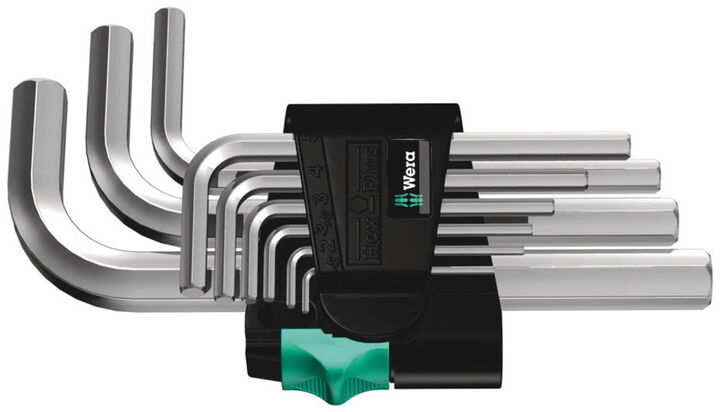 Wera Tools Metric Chrome Plated 950/9 Hex-Plus 5 L-Key Set 9pc