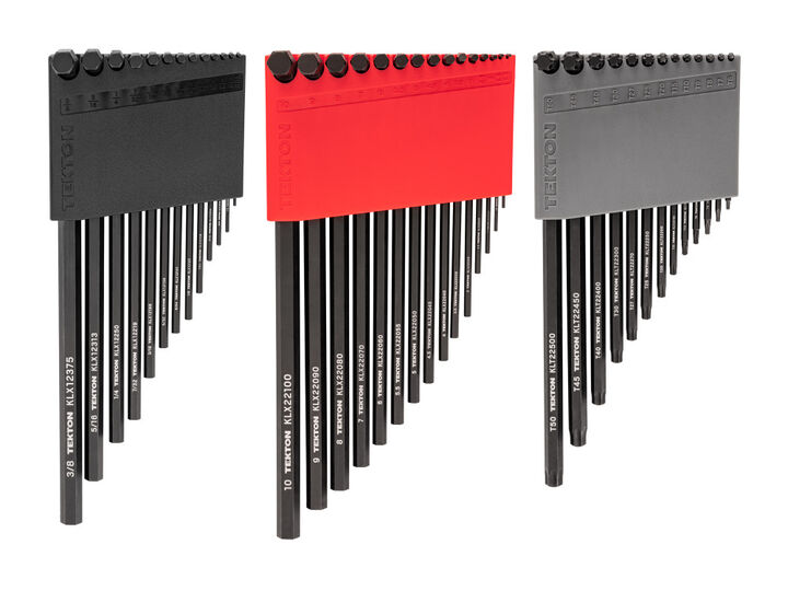 Tekton Flat End Hex Key Set, 41 Piece (0.050-3/8 Inch, 1.3-10 mm, T6-T50)