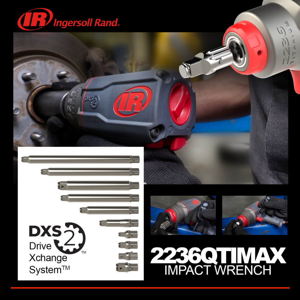 Ingersoll Rand DXS2 1/2 Inch Air Impact Wrench, 2 Inch Extended Anvil, large image number 8