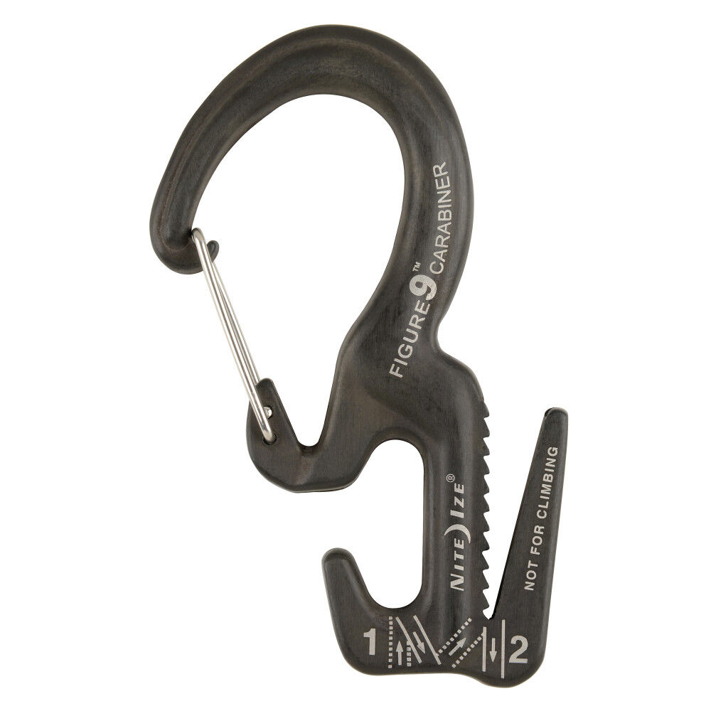 Nite Ize Figure 9 Carabiner Rope Tightener Large Black, large image number 4