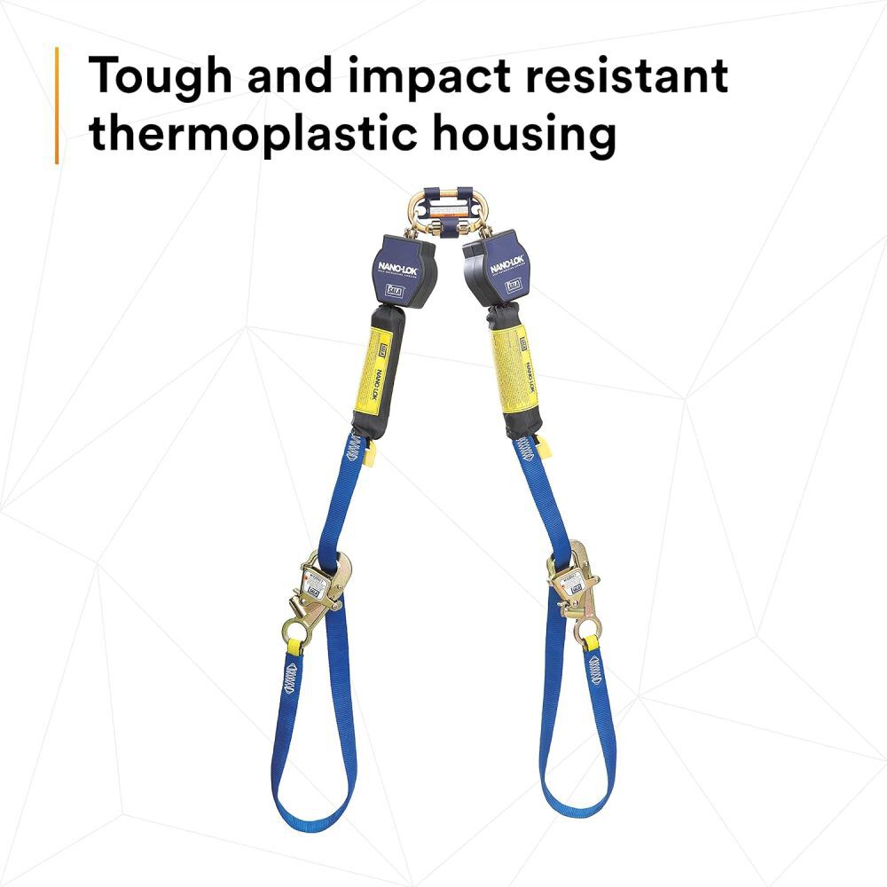 DBI Sala 9 Ft. Tie-Back Twin-Leg Personal Self-Retracting Lifeline, large image number 6