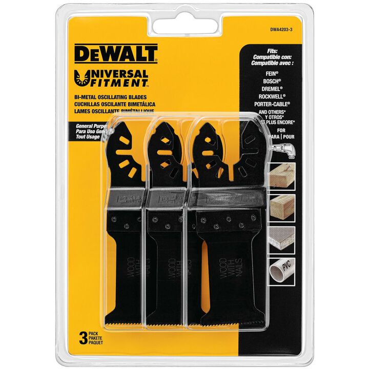 DEWALT 1-1/4 Inch Oscillating Wood With Nails Blade 3 Pieces, large image number 5