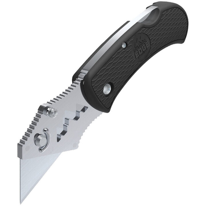 Outdoor Edge BOA Razor Folding Utility Knife with 3 Blades Black, large image number 1