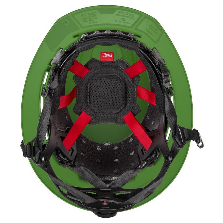 Milwaukee BOLT Full Brim Vented Safety Helmet  Type 2, Class C, Green, large image number 1