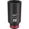 Milwaukee SHOCKWAVE Impact Duty Socket 3/8in Drive 22MM Deep 6 Point, small image number 1