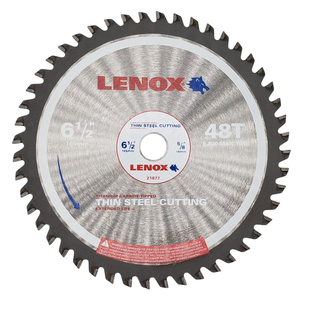 Lenox 6-1/2 In. (165 mm) 48 TPI Thin Steel Cutting Circular Saw Blade, large image number 1