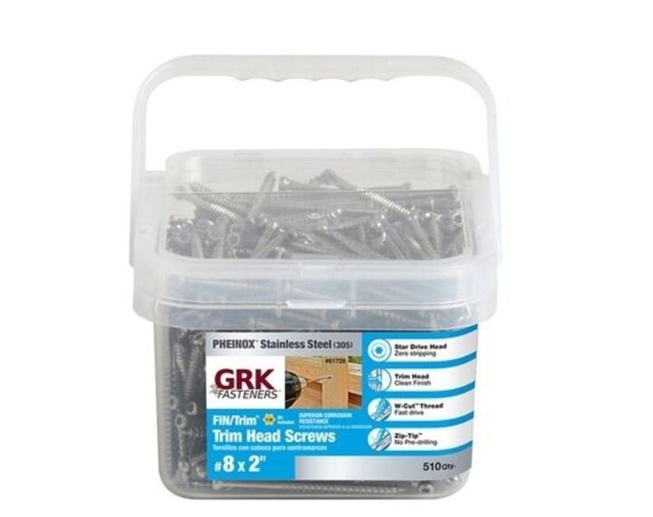 GRK Fasteners 305 Stainless Steel Fin/Trim Screws 8 x 2in 510qty