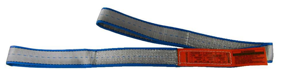 Lift-All 1 Inch x 6 Ft 1-Ply Flat Eye & Eye Tuff-Edge III Poly Web Sling, large image number 1
