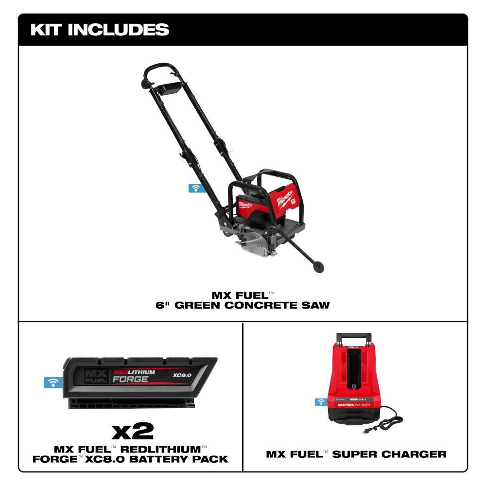 Milwaukee MX FUEL 6 in Green Concrete Saw Kit, large image number 2