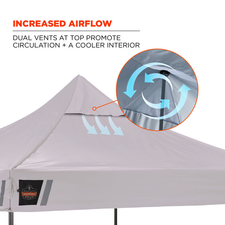 Ergodyne 10 Ft x 10 Ft Heavy Duty Pop-Up Tent White, large image number 8