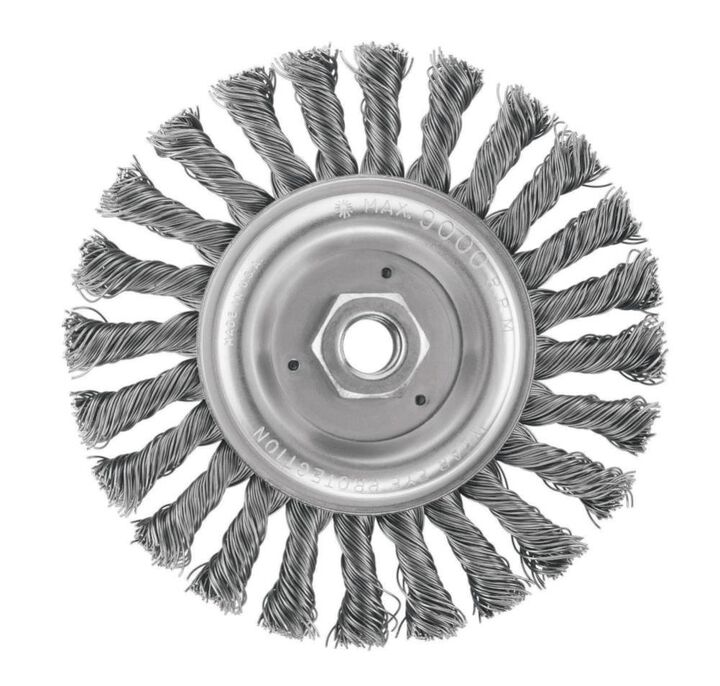 DEWALT 6in x 5/8in-11 HP .020 Carbon Cable Twist Wire Wheel