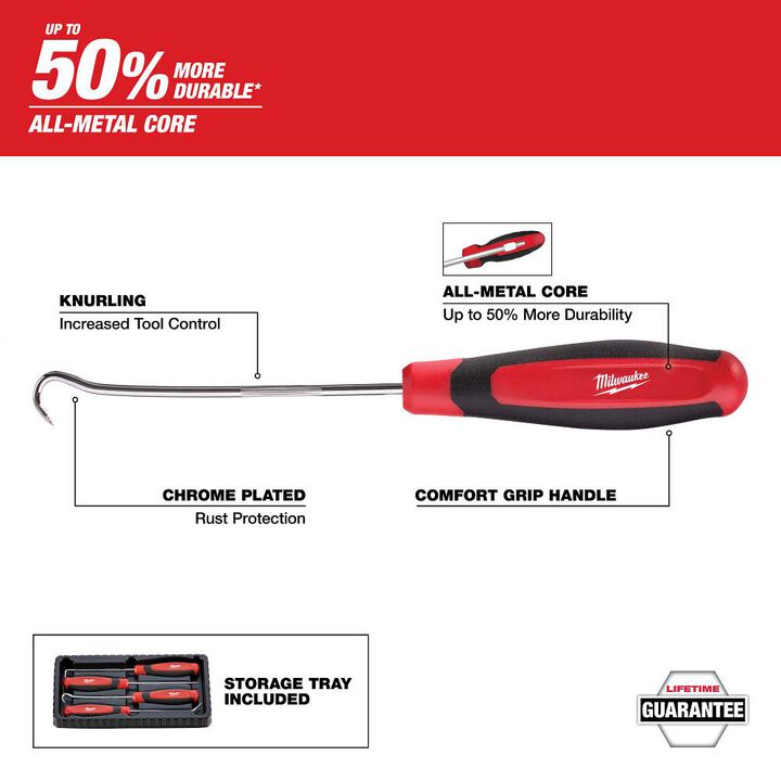 Milwaukee 4pc Hook & Pick Set, large image number 2