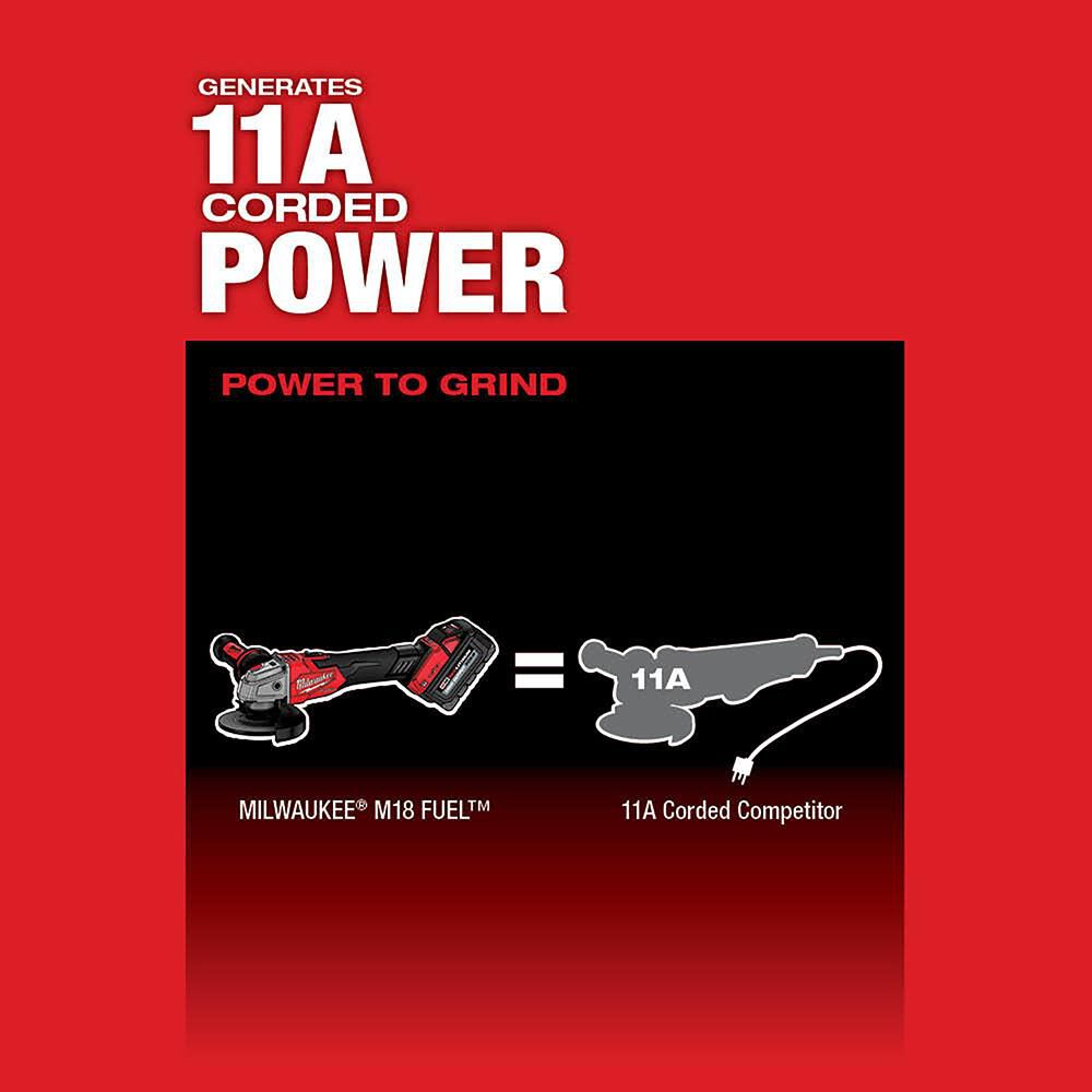 Milwaukee M18 FUEL 4-1/2inch / 5inch Braking Grinder with ONE-KEY (Bare Tool) Reconditioned, large image number 3