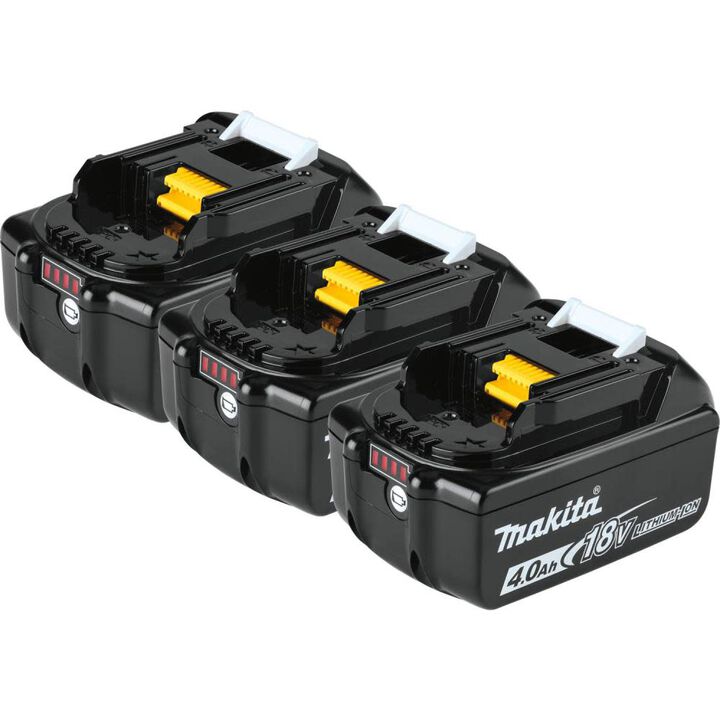 Makita 18V LXT 18V 4Ah Lithium Ion Power Tool Battery Pack with Fuel Indicator (3 Pack)