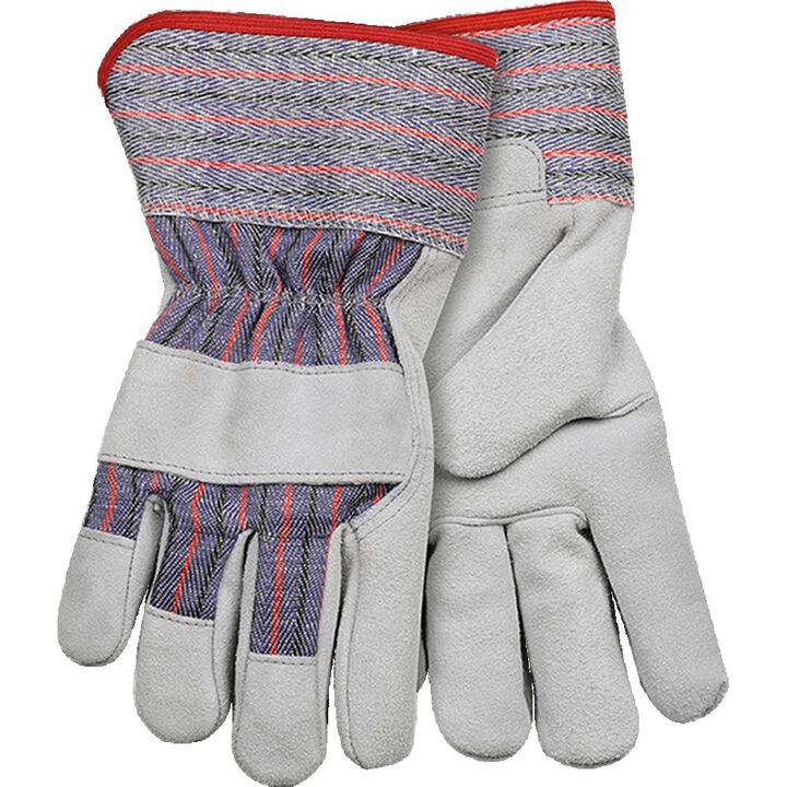 Kinco Gray Economy Suede Cowhide Palm Glove Large