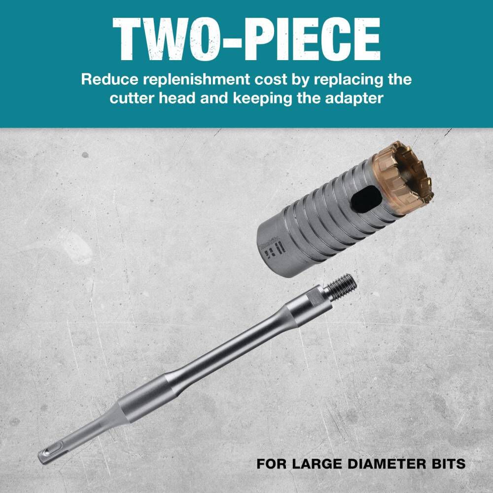 Makita 1 3/8in x 4in Rebar Cutter Drill Bit Head Only, large image number 6