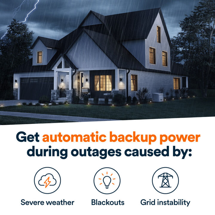 Generac Next Generation 10000 Watt 10kW Dual Fuel 50 State Air Cooled Home Standby Generator, large image number 4