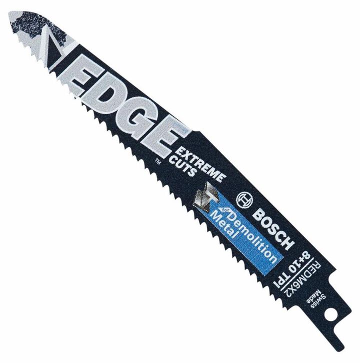 Bosch 6 Inch 8/10 TPI Edge Reciprocating Saw Blades for Metal Demolition 5 Piece