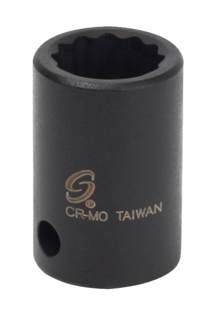 Sunex 3/8 Inch Drive 7/16 Inch 12 Point SAE Standard Impact Socket