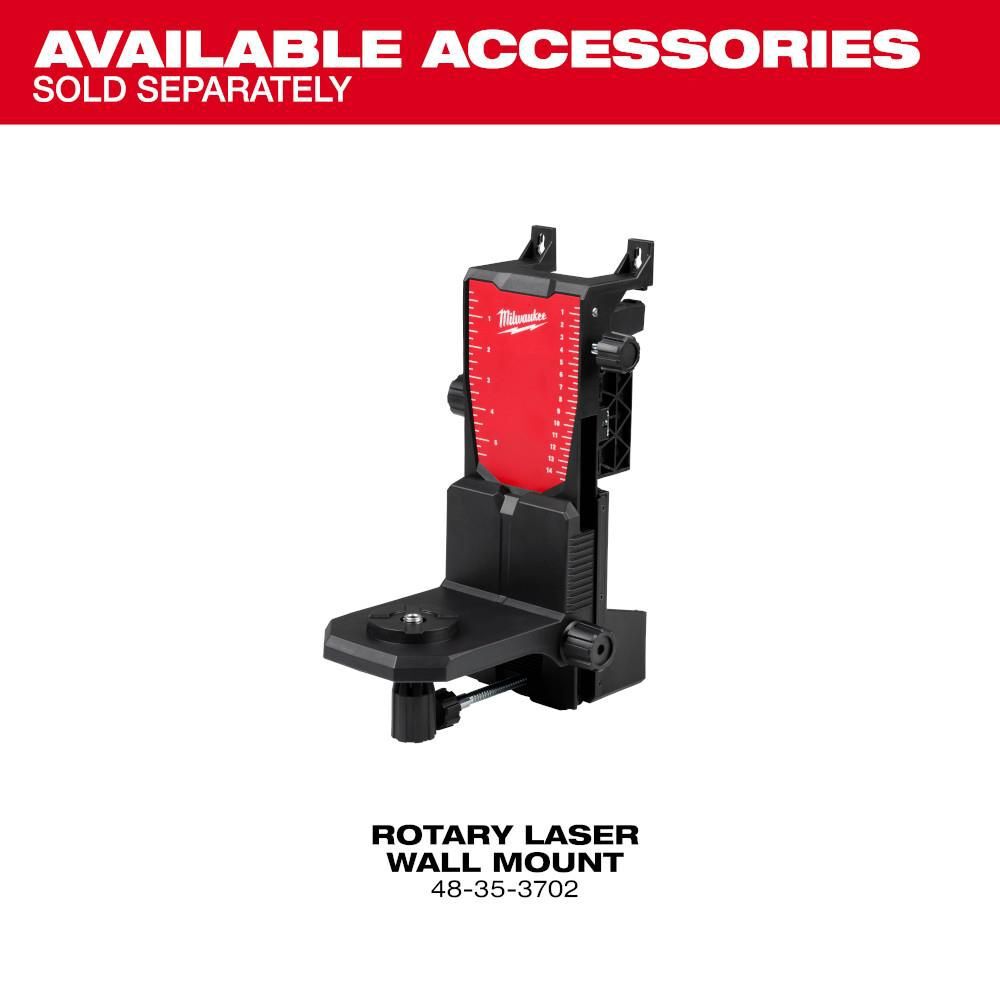Milwaukee M18 Red Exterior Rotary Laser Level Kit with Receiver, Tripod, & Grade Rod, large image number 10