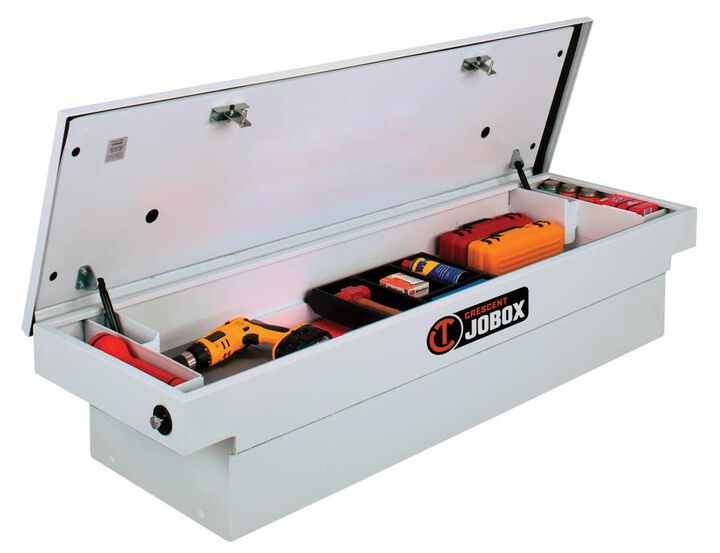 Crescent JOBOX Steel Single Lid Fullsize Deep Extra Wide Crossover Truck Box White