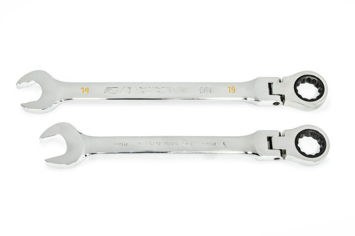 GEARWRENCH 19mm 90T 12 Point Flex Head Ratcheting Combination Wrench, large image number 3