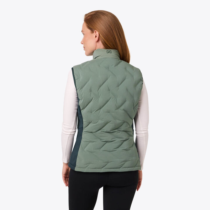 Mobile Warming Womens Aria Hybrid Black and Green Heated Vest Kit Medium, large image number 4