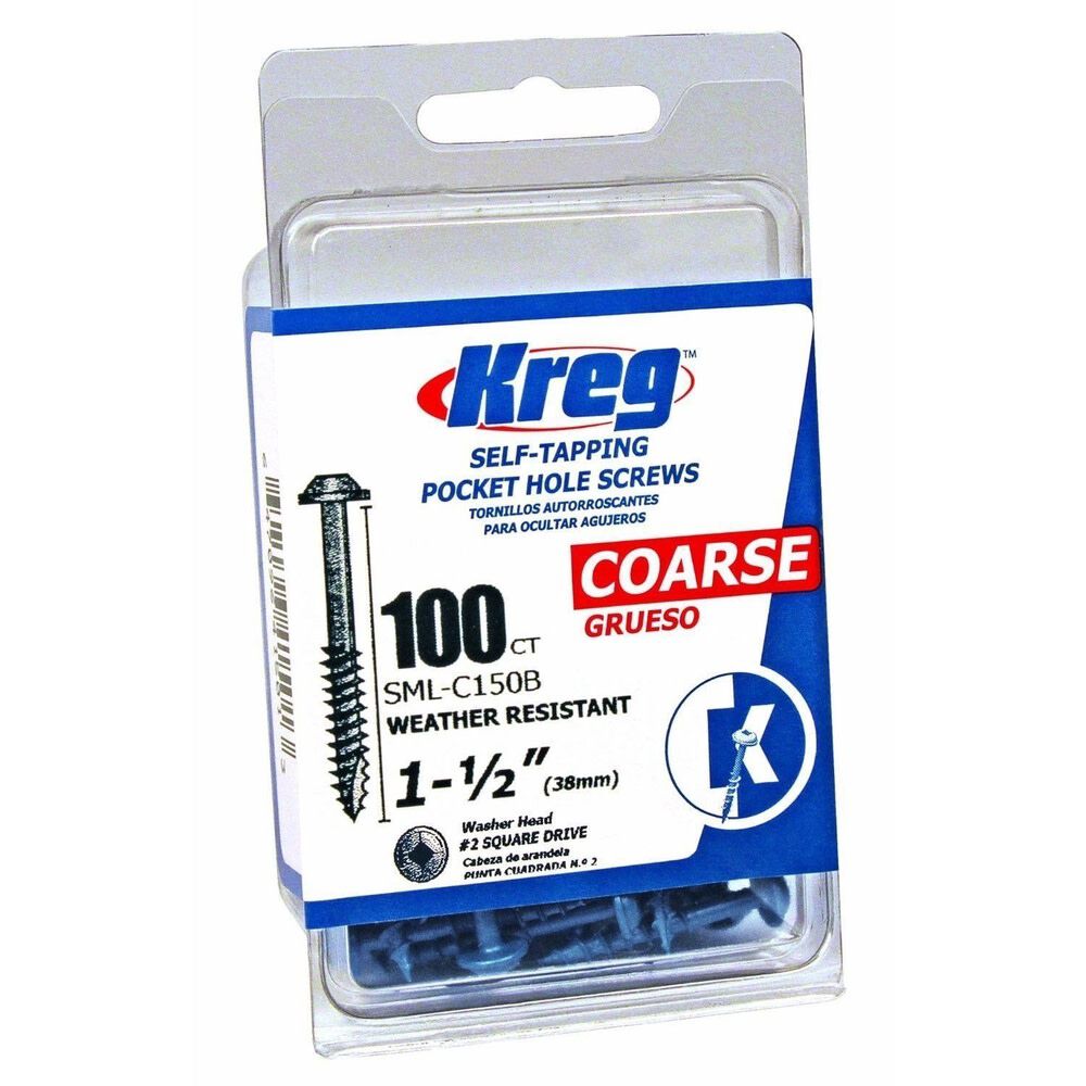 Kreg 1-1/2in #8 CRS WH Blue-Kote Pocket Screw - 100ct, large image number 1