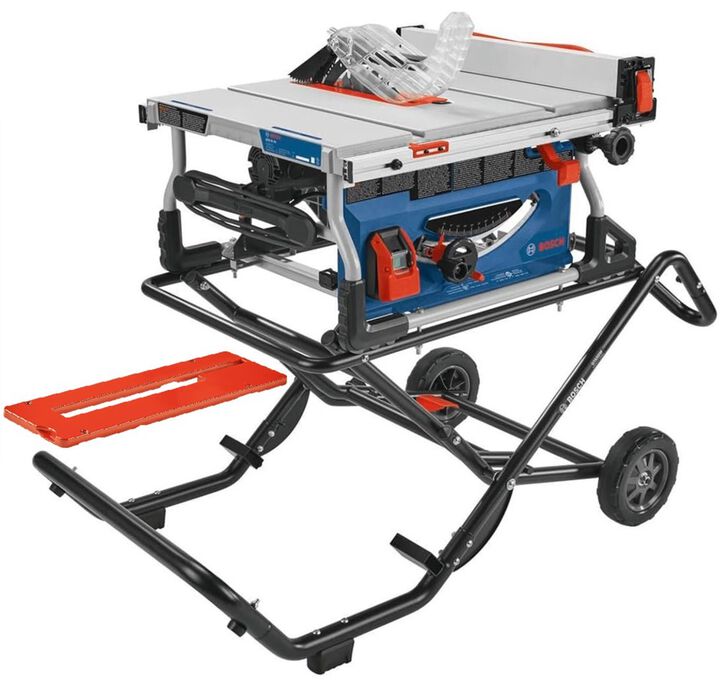 Bosch 10 Inch Jobsite Table Saw with Gravity-Rise Wheeled Stand & Dado Insert Bundle
